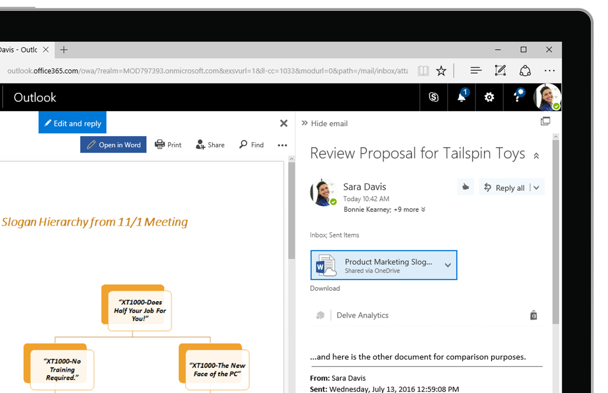 screenshot of Microsoft Exchange